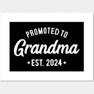 Promoted to Grandma 2024 Soon To Be Grandmother, New Grandma Posters and Art